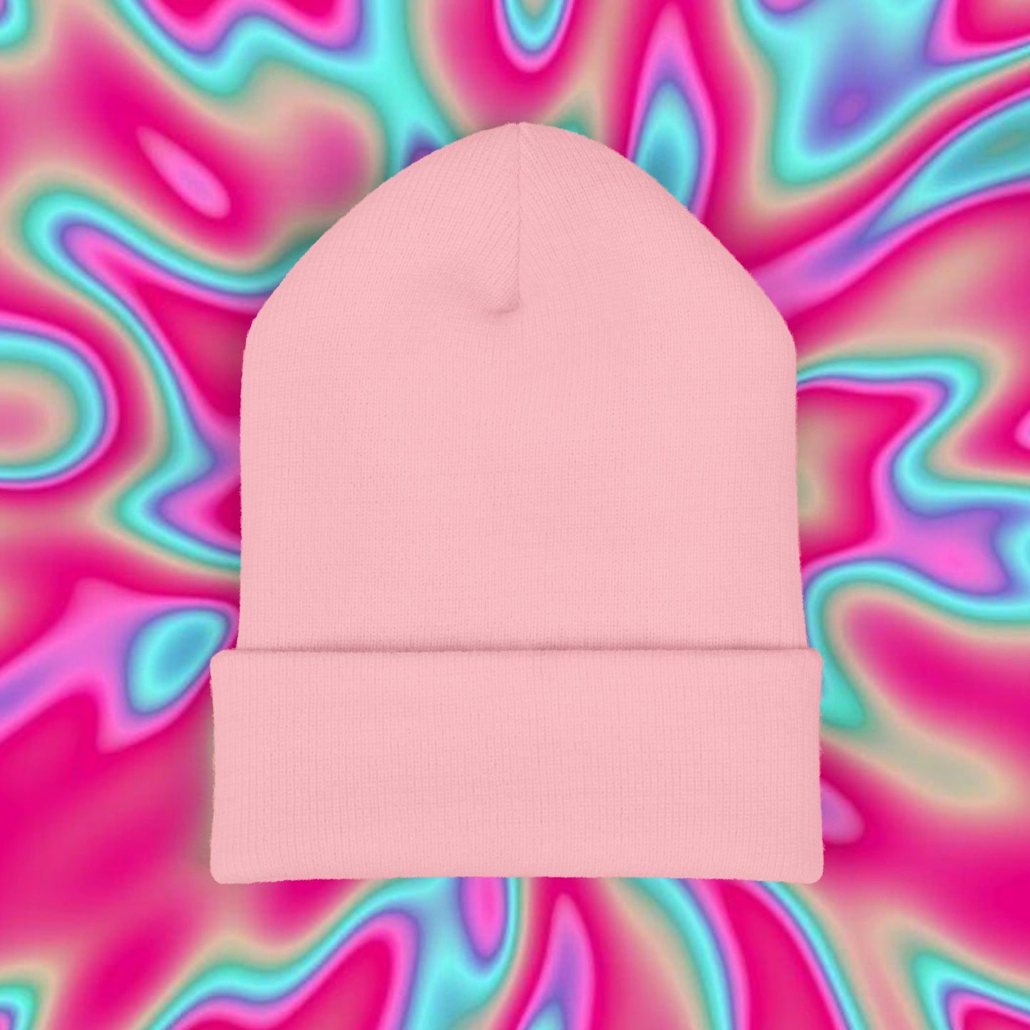 Embroidered 'Your Darling' Cuffed Beanie — Trendy Pink Script Knit Hat