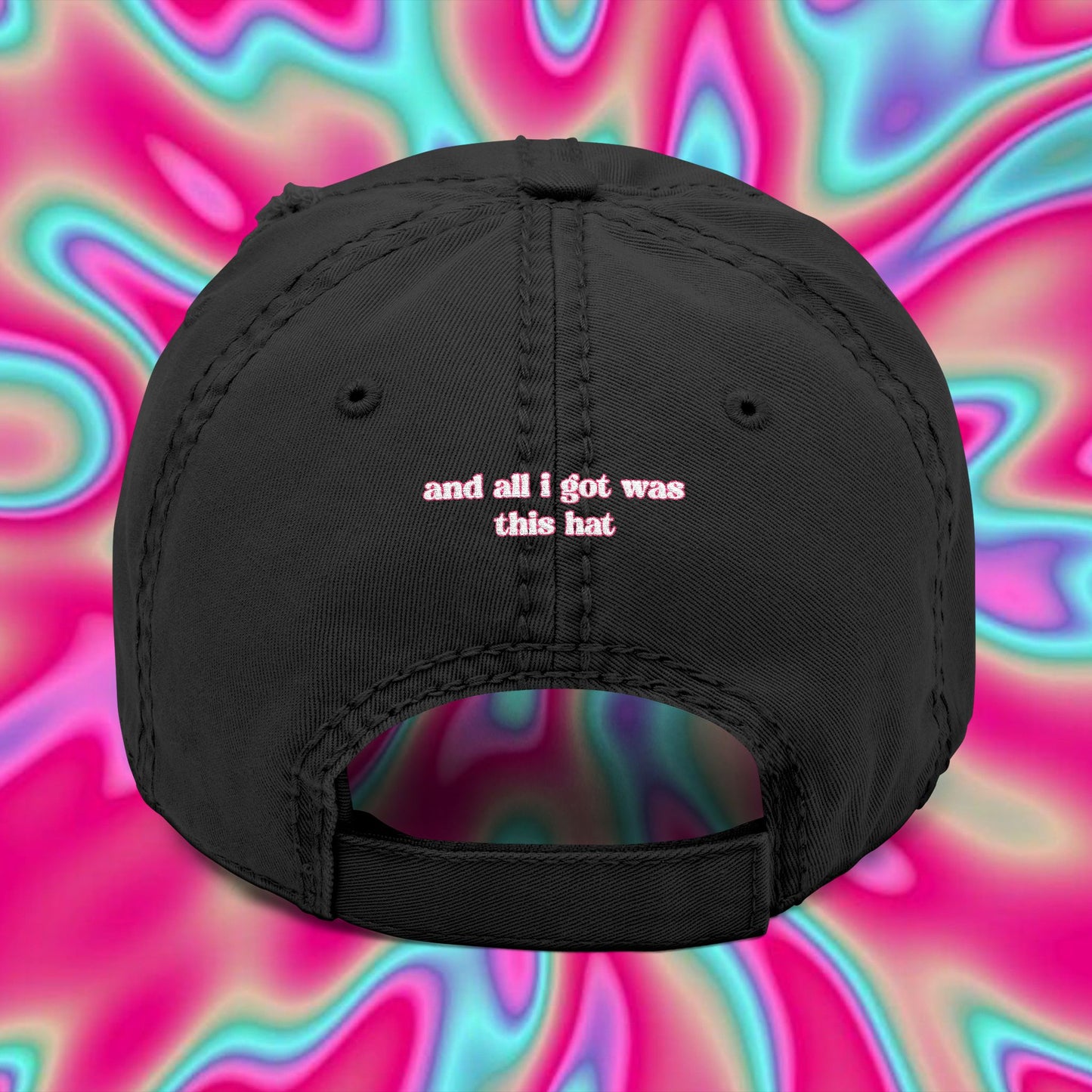 Embroidered Distressed Dad Hat — "I Fucked Chris Redfield, And All I Got Was This Hat"