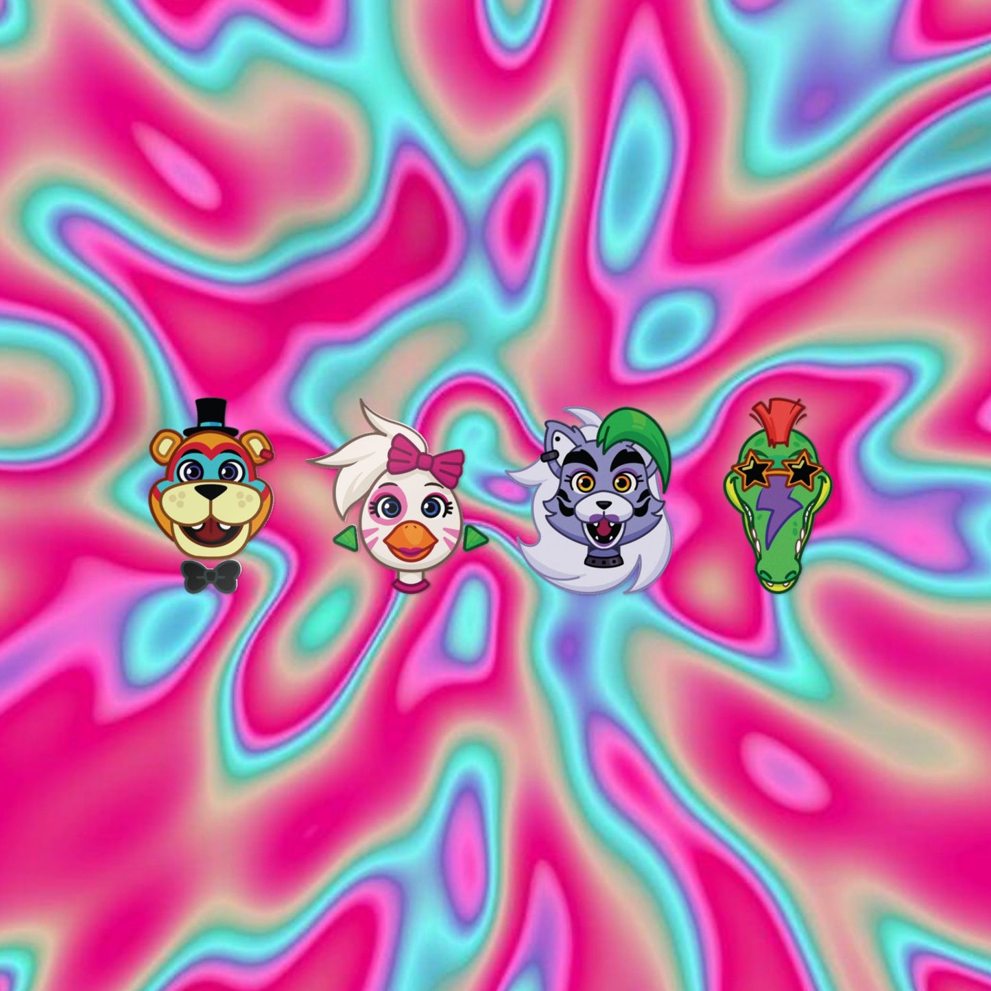 FNAF Security Breach Glamrock Icons Die-Cut Sticker Pack