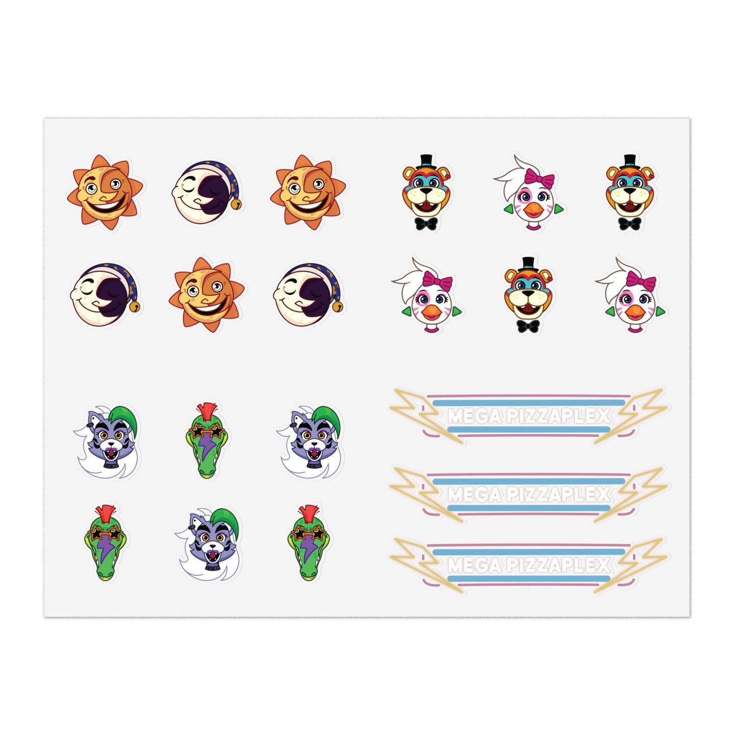 Five Nights at Freddy’s: Security Breach Icon Sticker Sheet Bundle (5-Pack)