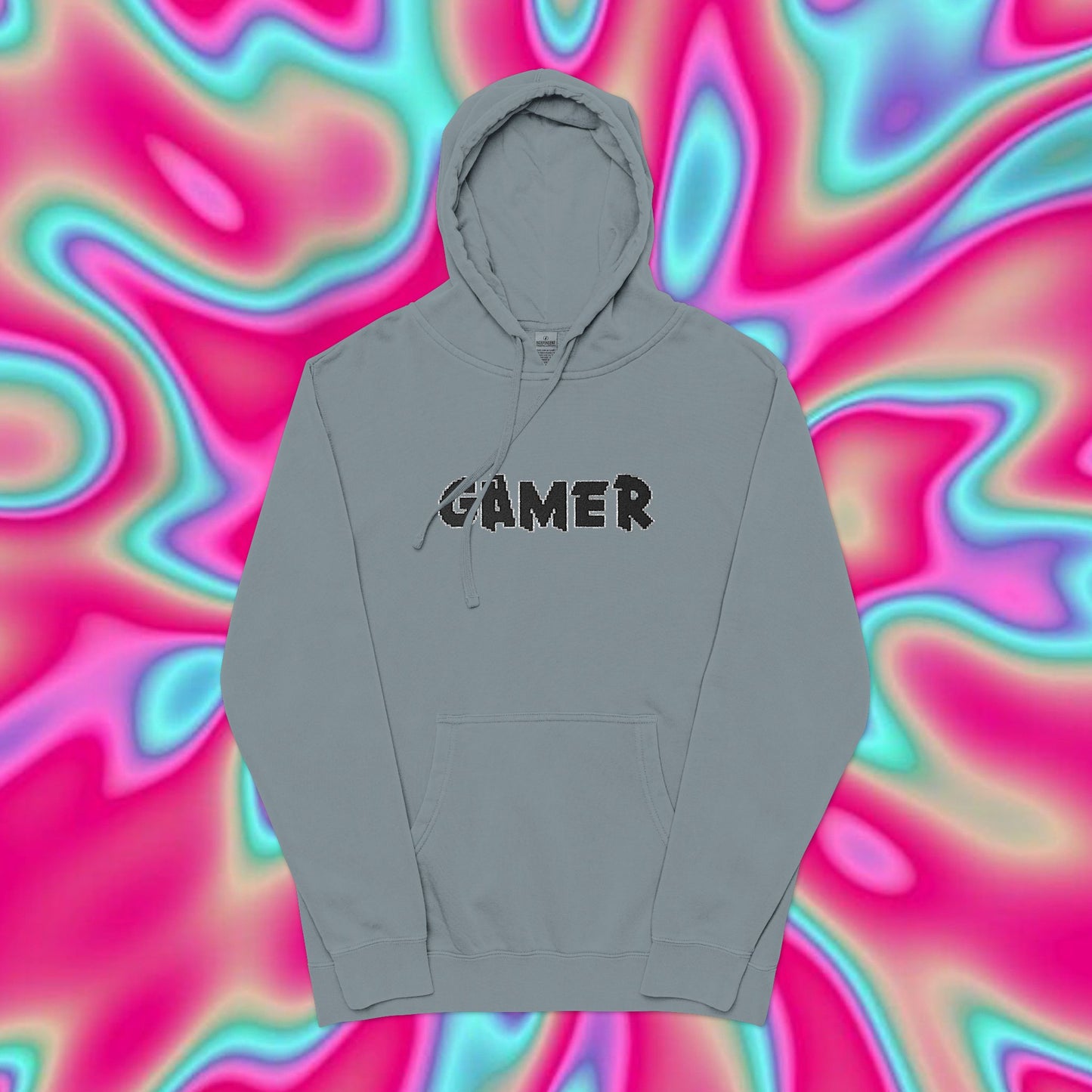Gamer Hoodie — Retro Distressed Text Pullover for Gamers