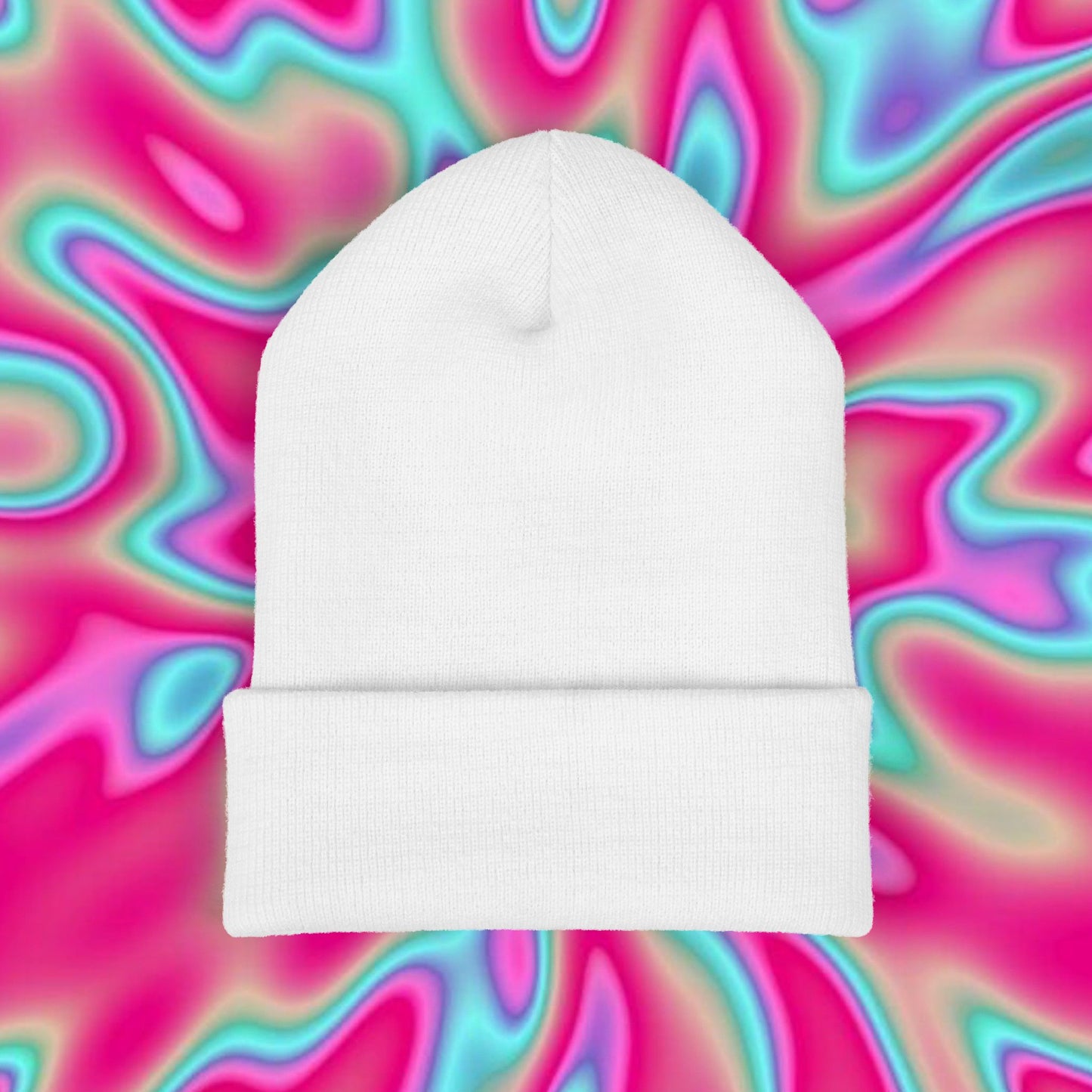 Embroidered 'Your Darling' Cuffed Beanie — Trendy Pink Script Knit Hat