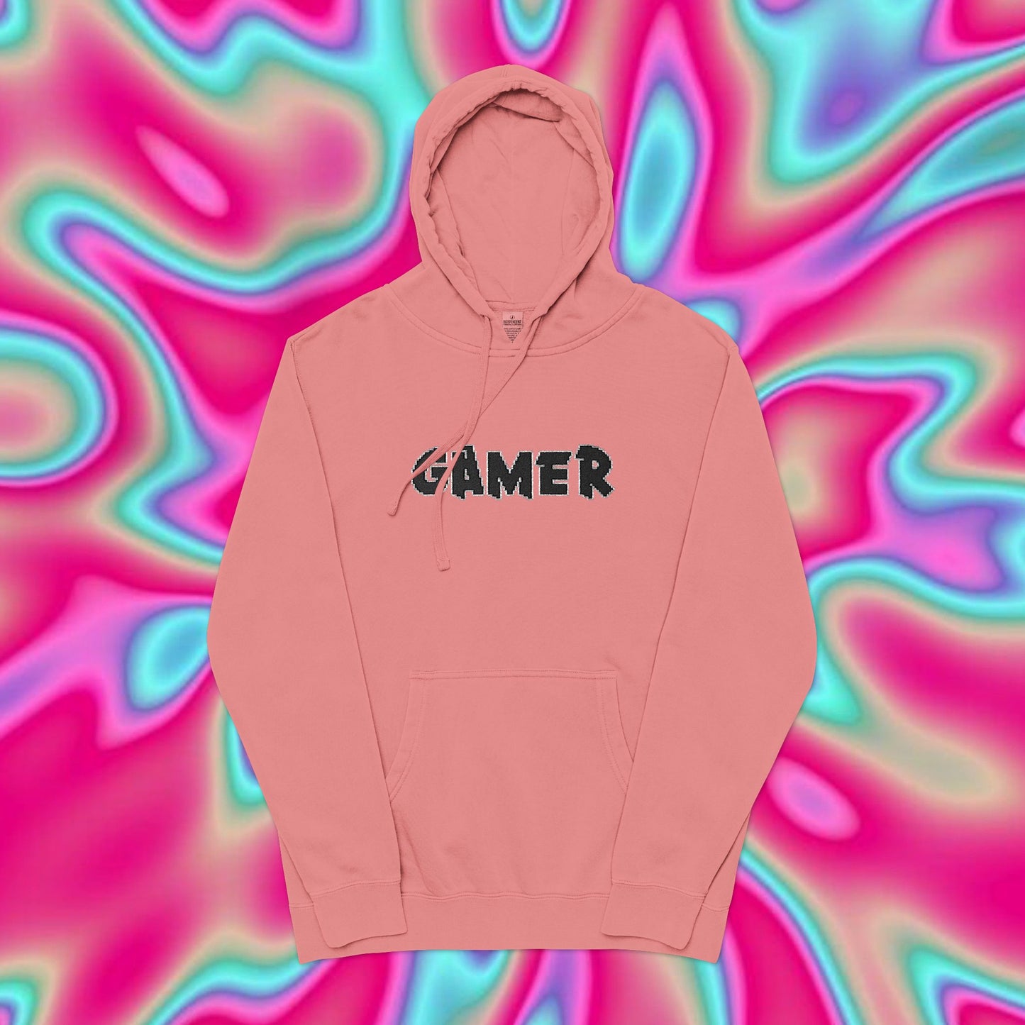 Gamer Hoodie — Retro Distressed Text Pullover for Gamers