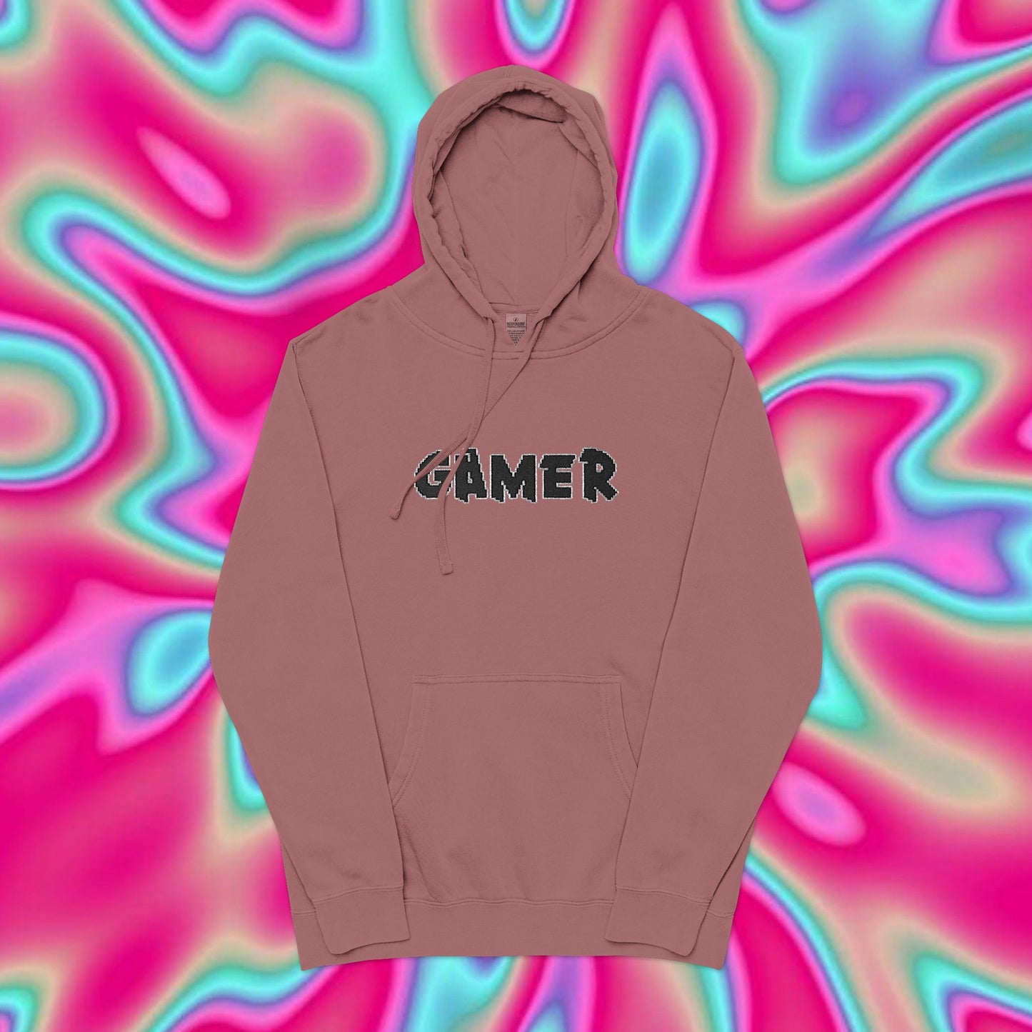 Gamer Hoodie — Retro Distressed Text Pullover for Gamers