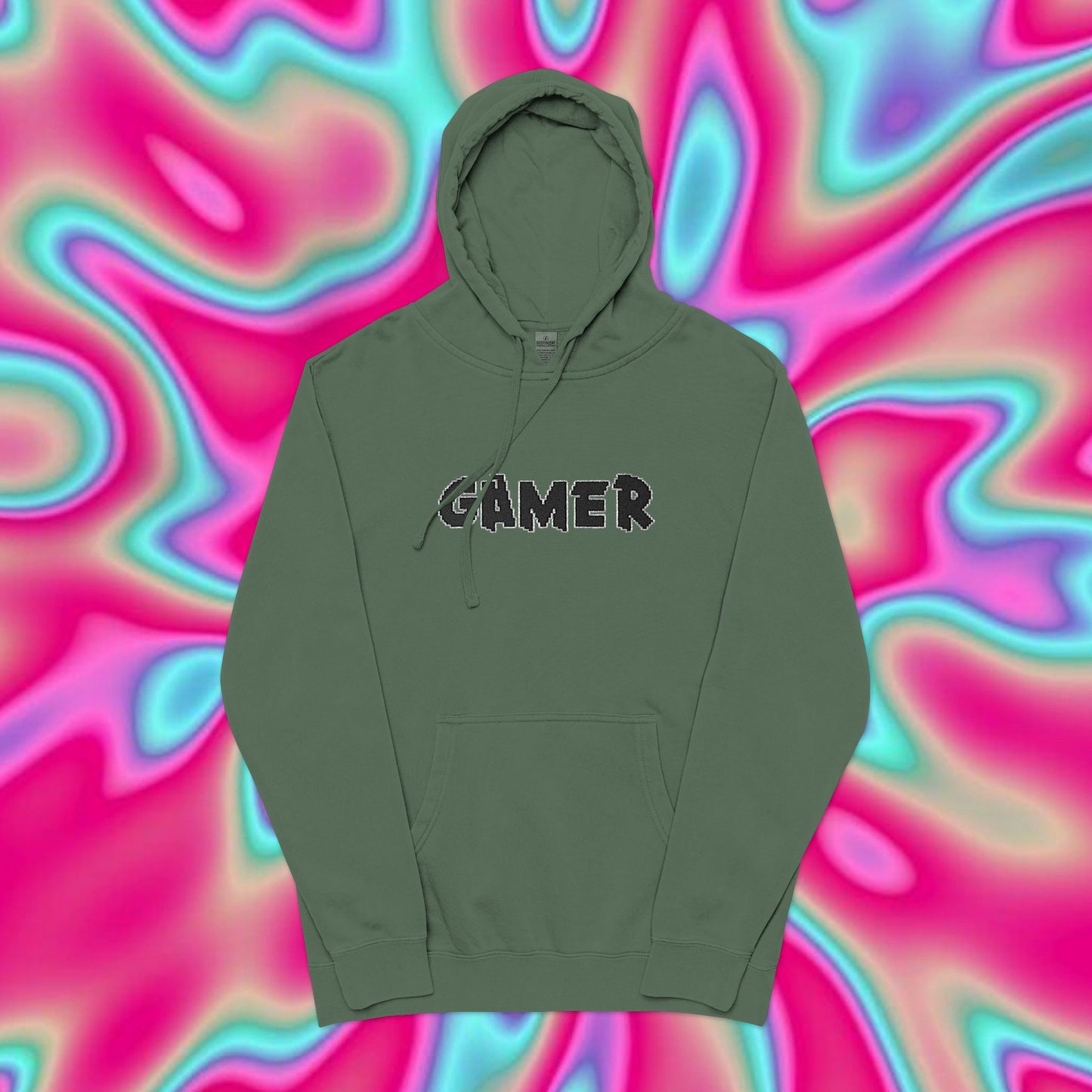 Gamer Hoodie — Retro Distressed Text Pullover for Gamers