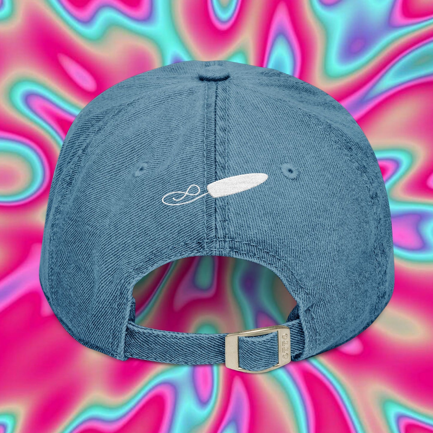 Denim Hat — "Say No to the Pink Tax" Embroidered Cap