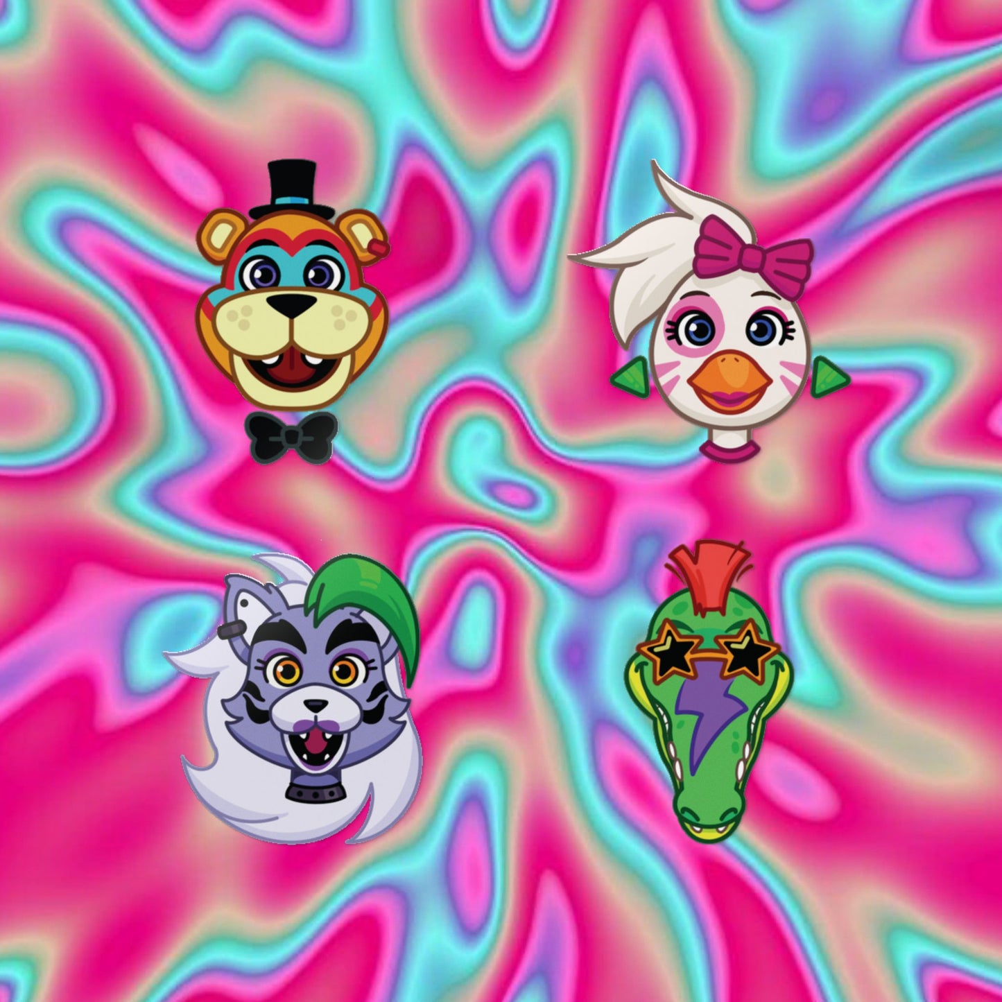 FNAF Security Breach Glamrock Icons Die-Cut Sticker Pack