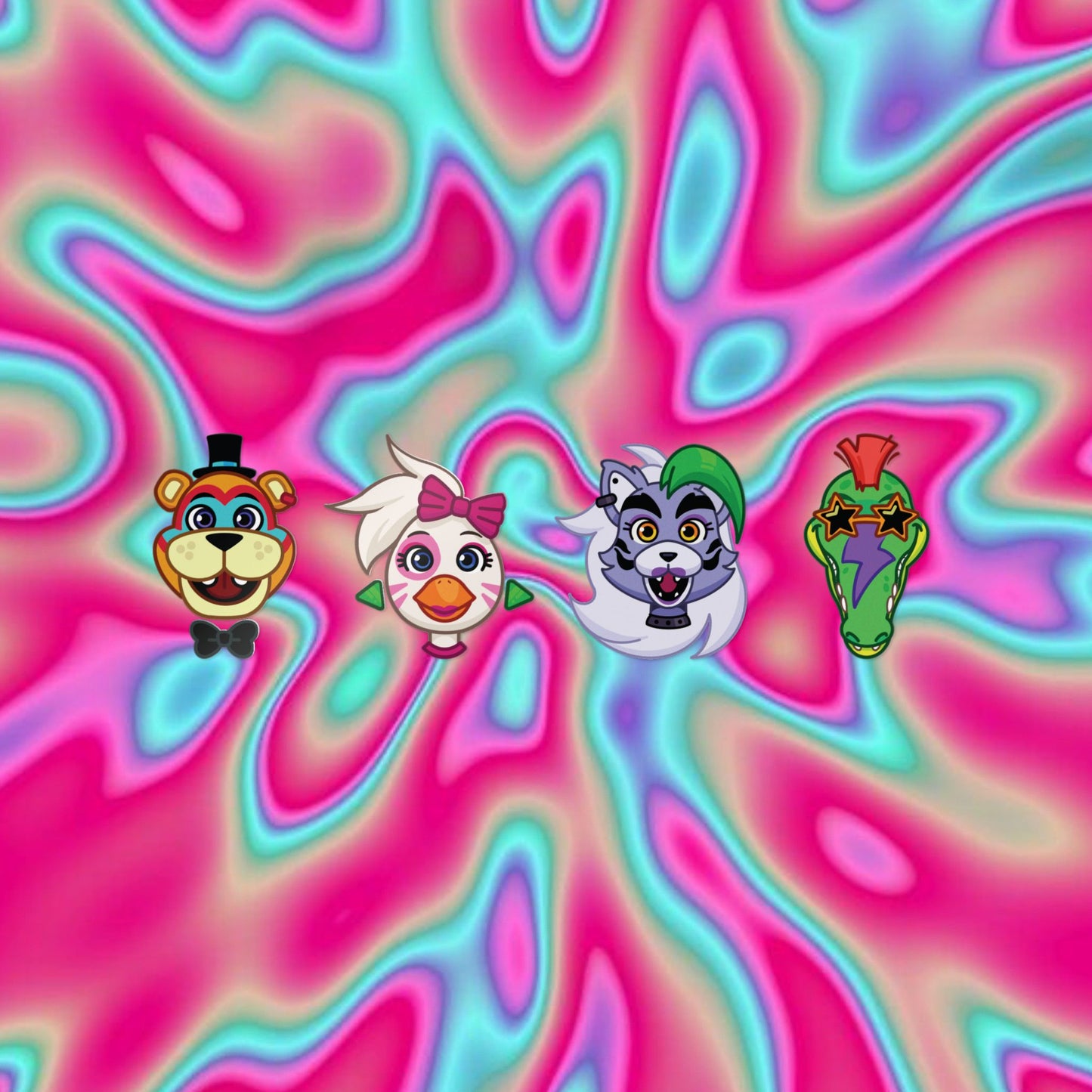 FNAF Security Breach Glamrock Icons Die-Cut Sticker Pack