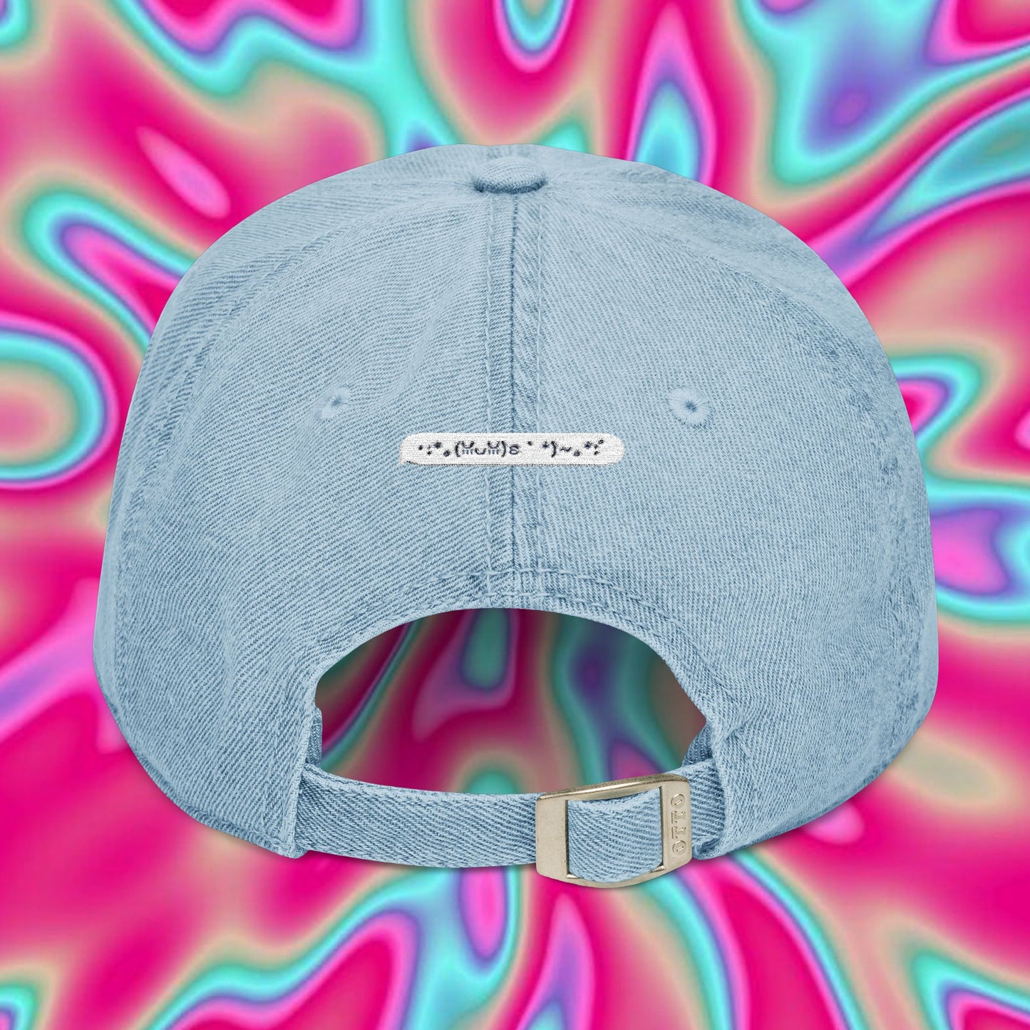 Denim Hat — Embroidered "2000s" Retro Dad Cap